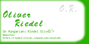 oliver riedel business card